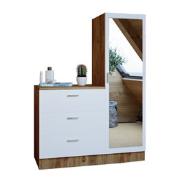 Hanah Home Armario Multiusos Cc6-Aw Pino Atlántico y Blanco